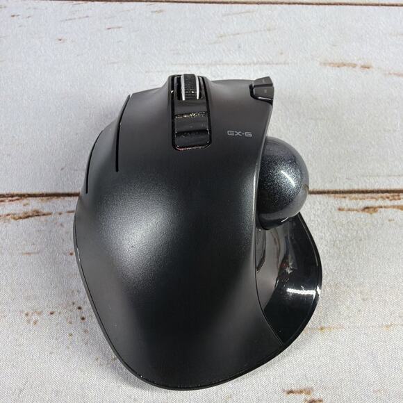 ELECOM EX-G Trackball Mouse 2.4GHz USB Wireless Ergonomic Thumb Control Used - Picture 1 of 6